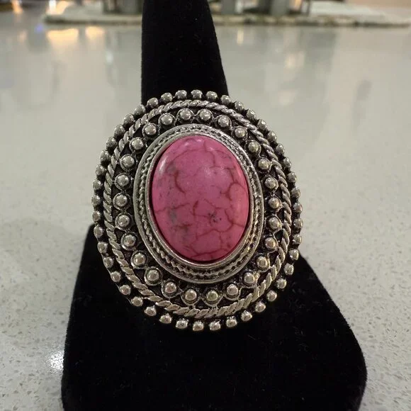 Pink RING with Stretch Band NWOT - Picture 5 of 9